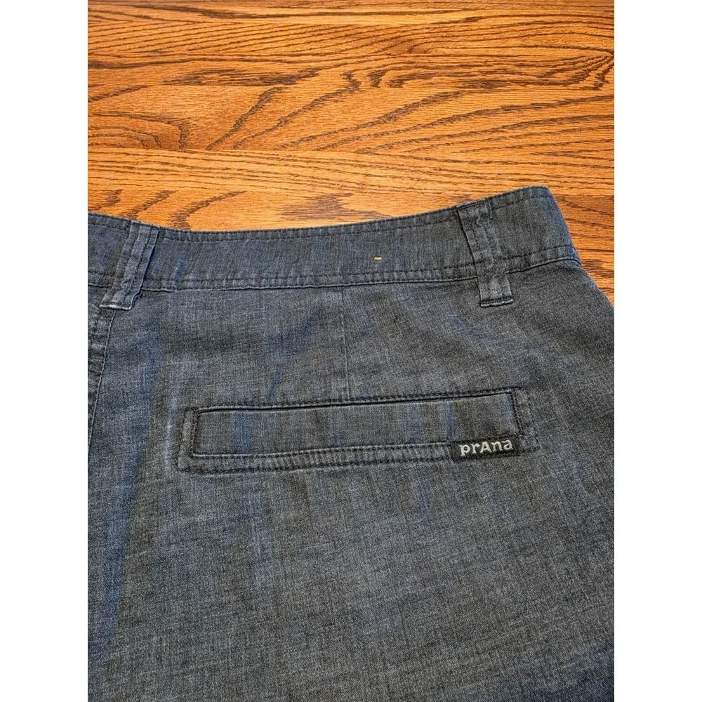 Prana Furrow Shorts Mens SZ 34 Blue Gray Casual Walking Hiking Cargo Outdoor 8